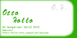 otto hollo business card