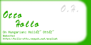 otto hollo business card